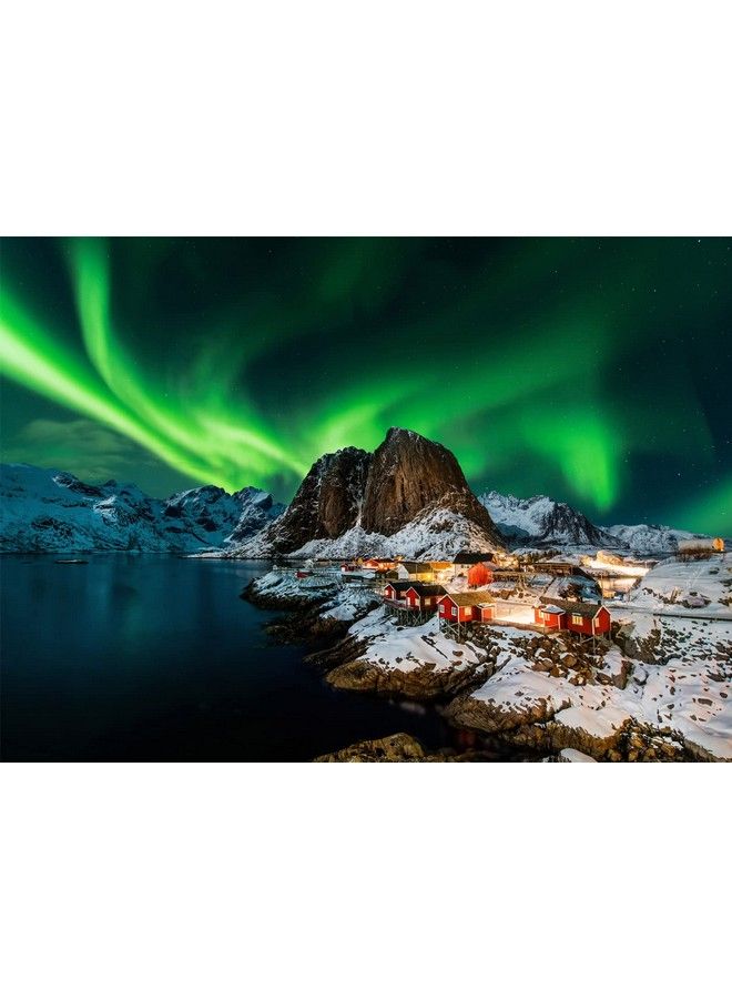 BIMOUR ألغاز الصور المقطوعة للكبار ألغاز الصور المقطوعة للكبار المكونة من 1000 قطعة لعبة مليئة بالتحديات الأضواء الشمالية في النرويج - Image 2