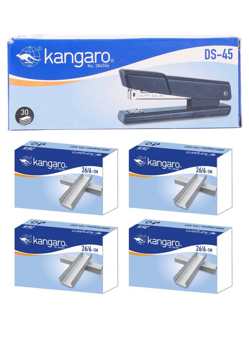 Kangaro 1-Piece DS-45 All Metal Desktop Stapler With Four Pack Of Pins - Image 1