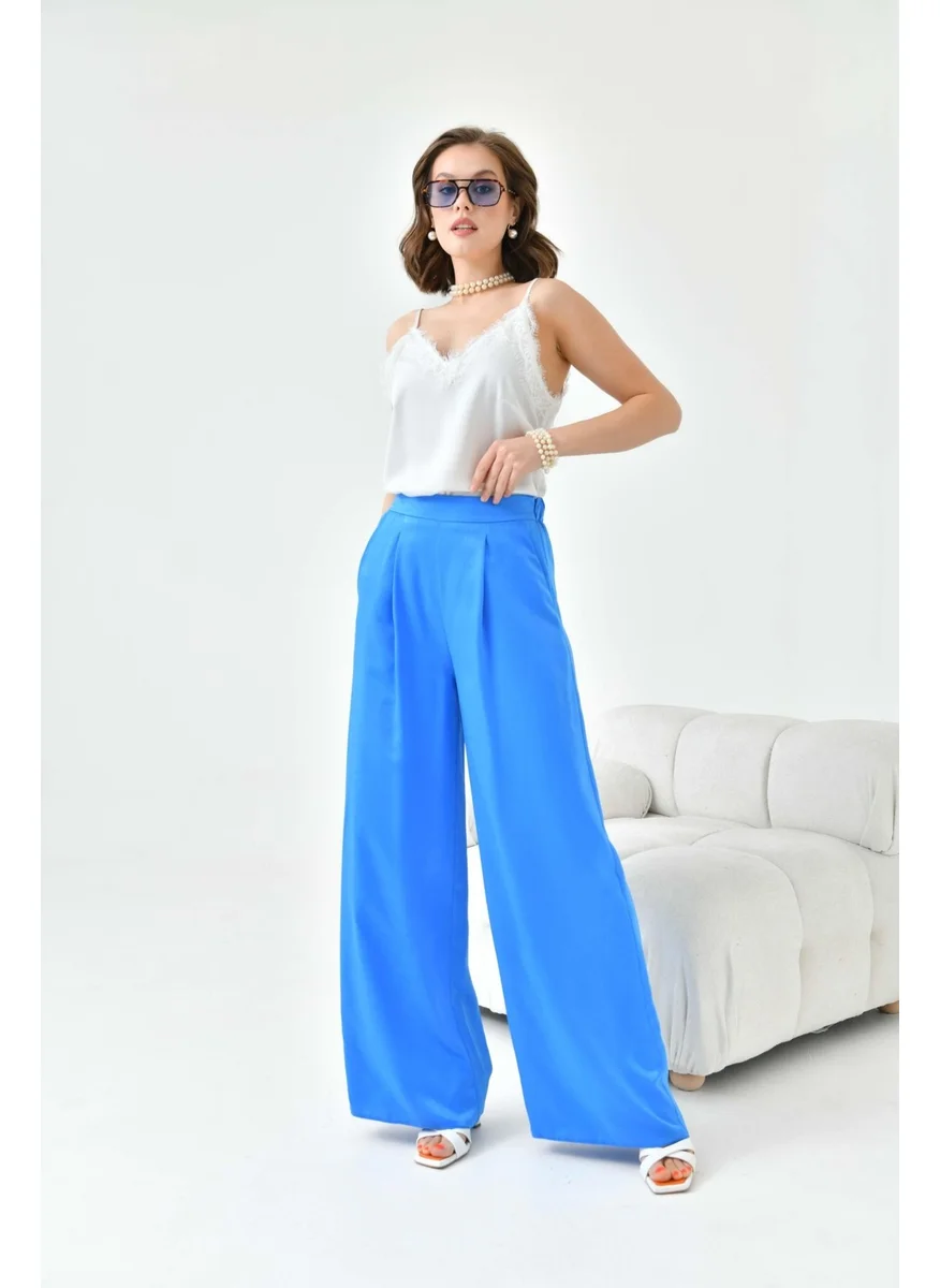 Garmi Women's Elastic Trousers Blue