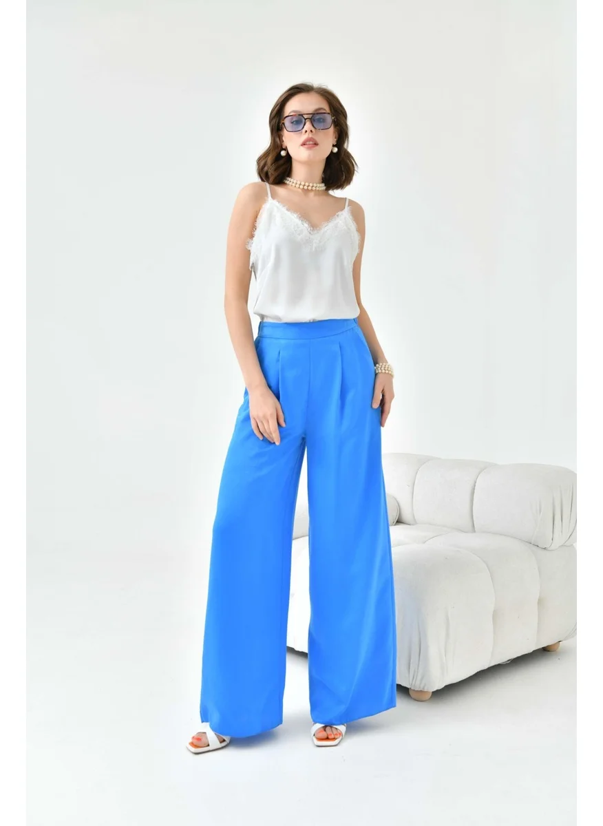 Garmi Women's Elastic Trousers Blue