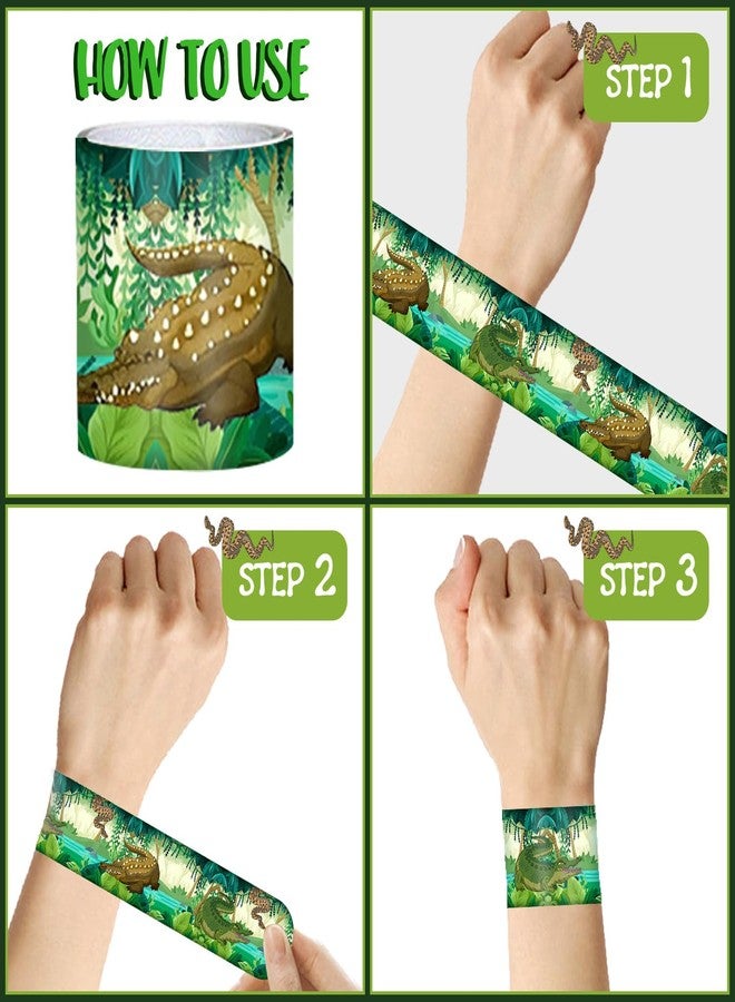 Lcnjscgo 86 PCS Reptile Party Favors Party Favors, Reptile Slap Bracelets Stickers Reptile Birthday Party Decorations Supplies Gifts for Kids Classroom Rewards - Image 5