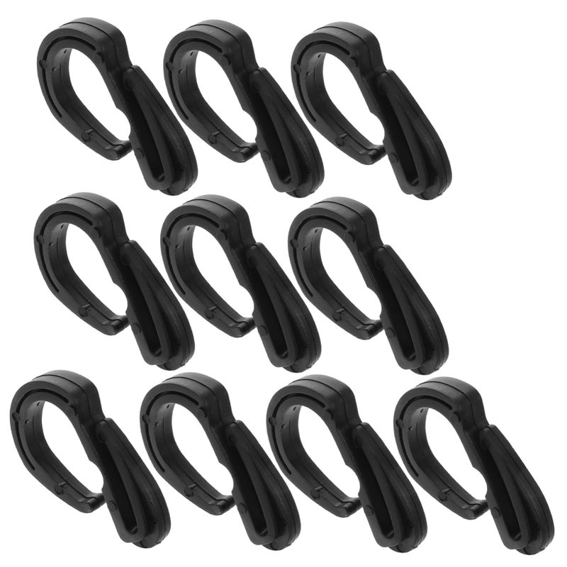 Car Back Seat Storage Hooks 10 Pack Black Easy Installation for Bags and Luggage - Image 2