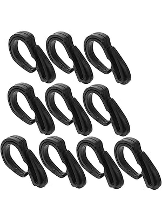 Car Back Seat Storage Hooks 10 Pack Black Easy Installation for Bags and Luggage - Image 1
