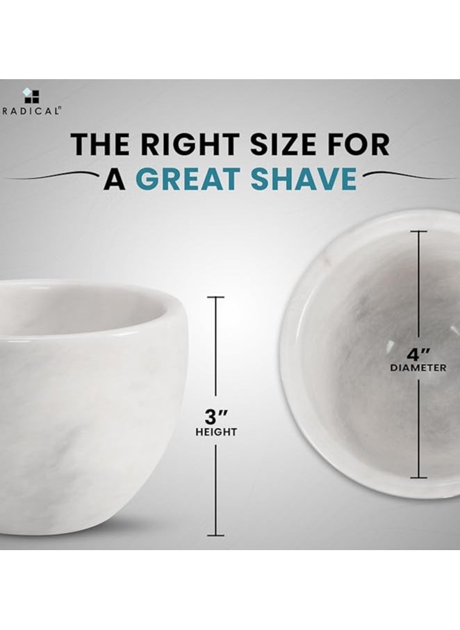 RADICALn Radicaln Multipurpose Bowl 3'' Inches White Handmade Marble Bowl - Barber Supplies, Shaving Cream Bowl Set, Shaving Bowl for Men - Barber Supplies  - Image 5