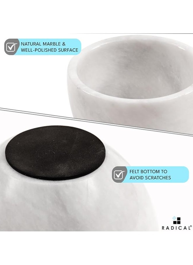 RADICALn Radicaln Multipurpose Bowl 3'' Inches White Handmade Marble Bowl - Barber Supplies, Shaving Cream Bowl Set, Shaving Bowl for Men - Barber Supplies  - Image 4