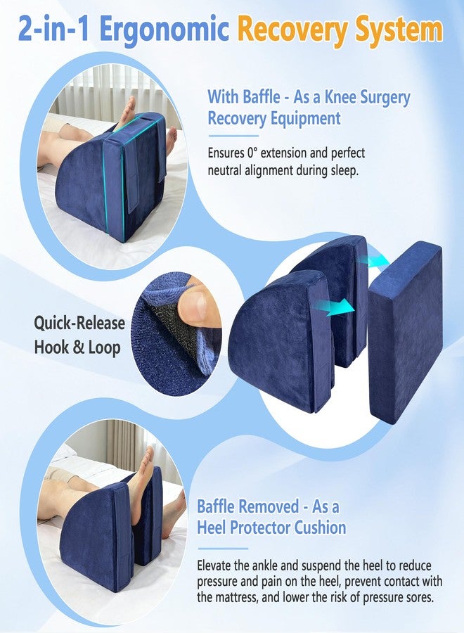 KAAMOS Knee Replacement Pillow Recovery Aids, 2-in-1 Knee Surgery Pillow Recovery Equipment, Post Surgery TKR Elevation Wedge, Extension Pillows Foot Support for Acl, MCL, Hip Surgery - Image 3