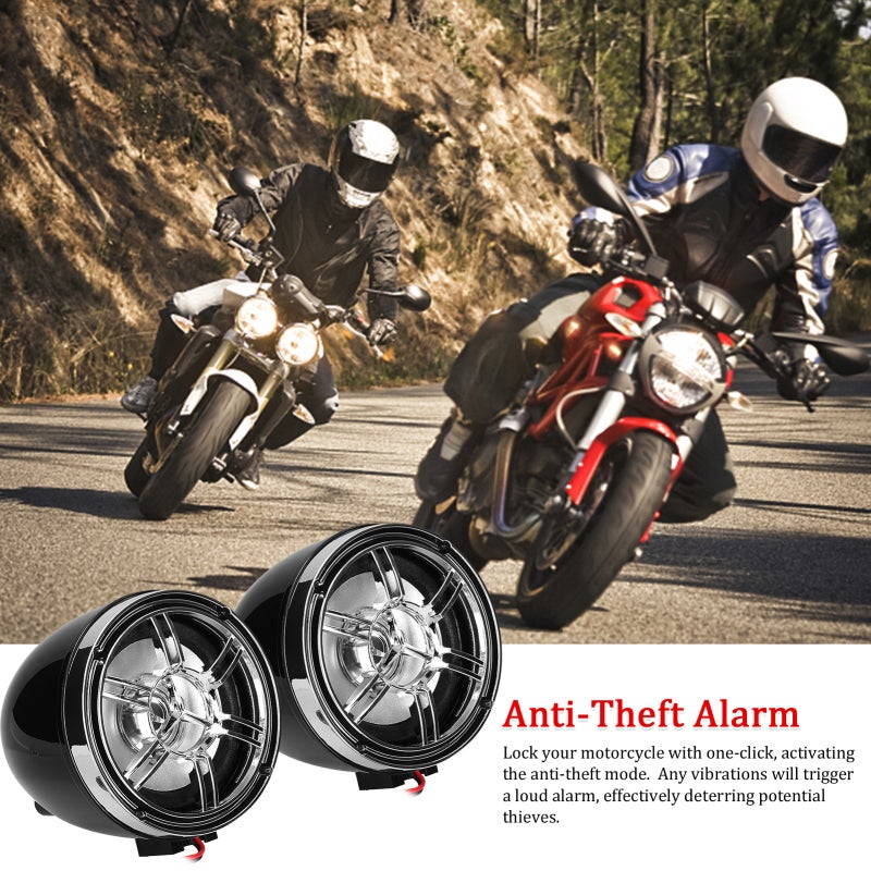 Motorcycle Anti-Theft Alarm: Waterproof Design, 4-Channel Audio - Versatile Audio Options, BT Speaker for Motorcycle Riders & Outdoor Travelers - Image 3