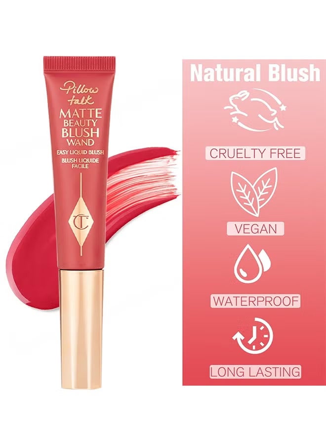 Charlotte Tilbury Pillow Talk Matte Liquid Blush Wand, Matte Blush For Cheeks With Cushion Applicator, Infused With Lumi-Blur Technology For A Light-Reflecting, Soft-Focus Effect (DREAM POP) - Image 3