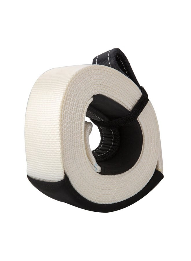 دي بي تي حبل سحب للسيارات، حبل سحب الطوارئ للسيارة، ابيض، مقاس 9 متر*10 سم حمولة 11 طن - Image 4