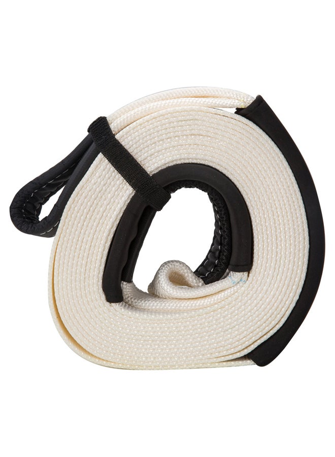 دي بي تي حبل سحب للسيارات، حبل سحب الطوارئ للسيارة، ابيض، مقاس 9 متر*10 سم حمولة 11 طن - Image 5