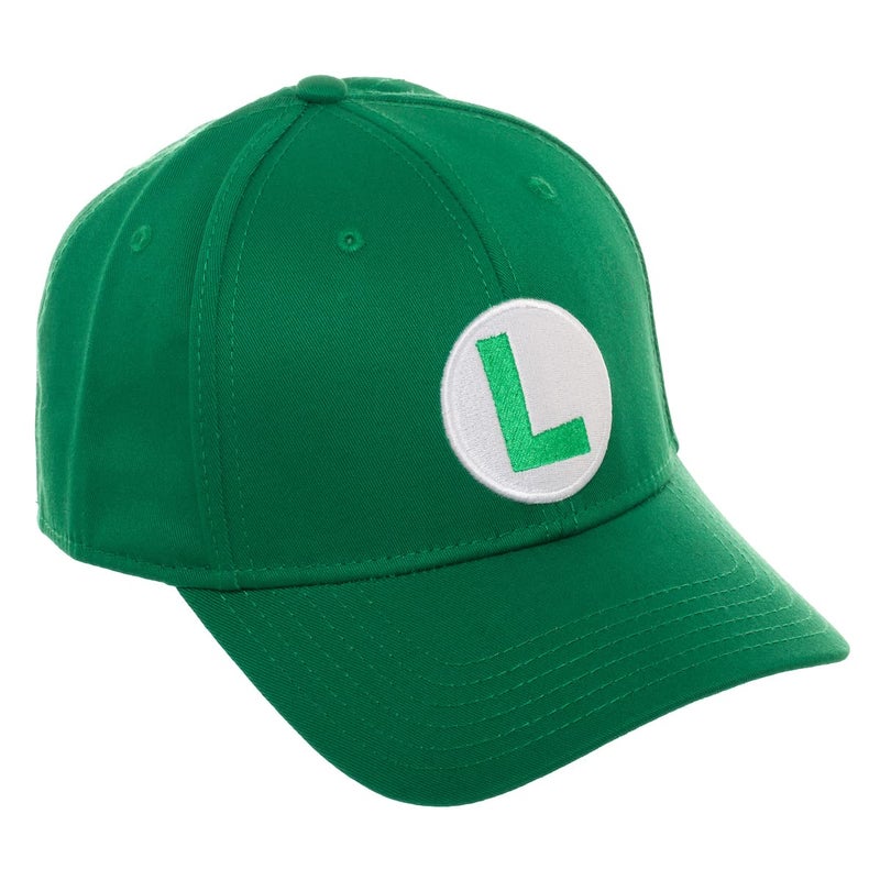 Bioworld Mario Cosplay Hat, Mario Luigi Brothers Cosplay - Officially Licensed Luigi Hat, 100% Cotton, 58 cm, Green, for Gaming Enthusiasts - Image 3