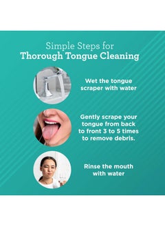 GuruNanda GuruNanda Tongue Scraper for Adults (2 Pack) with Travel Case, 420 Medical-grade 100% Stainless Steel Tongue Cleaner, Aids in Fresh Breath & Oral Care  - Image 5