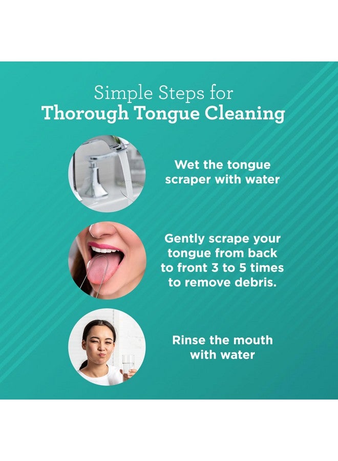 GuruNanda Tongue Scraper for Adults (2 Pack) with Travel Case, 420 Medical-grade 100% Stainless Steel Tongue Cleaner, Aids in Fresh Breath & Oral Care - Image 5