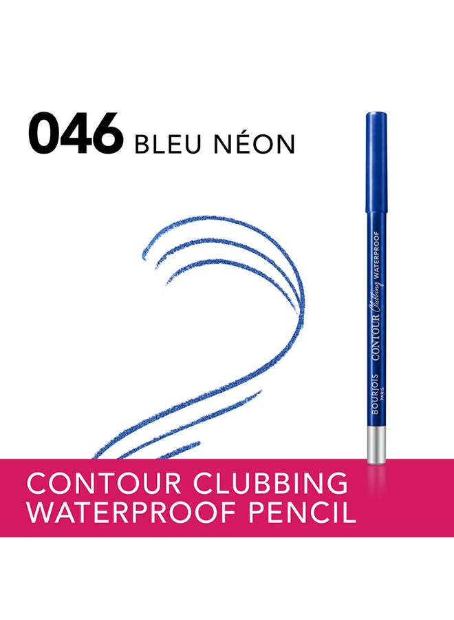 BOURJOIS PARIS Contour Clubbing Waterproof Eye Pencil - 046 - Bleu Néon, 1.2g - Image 2
