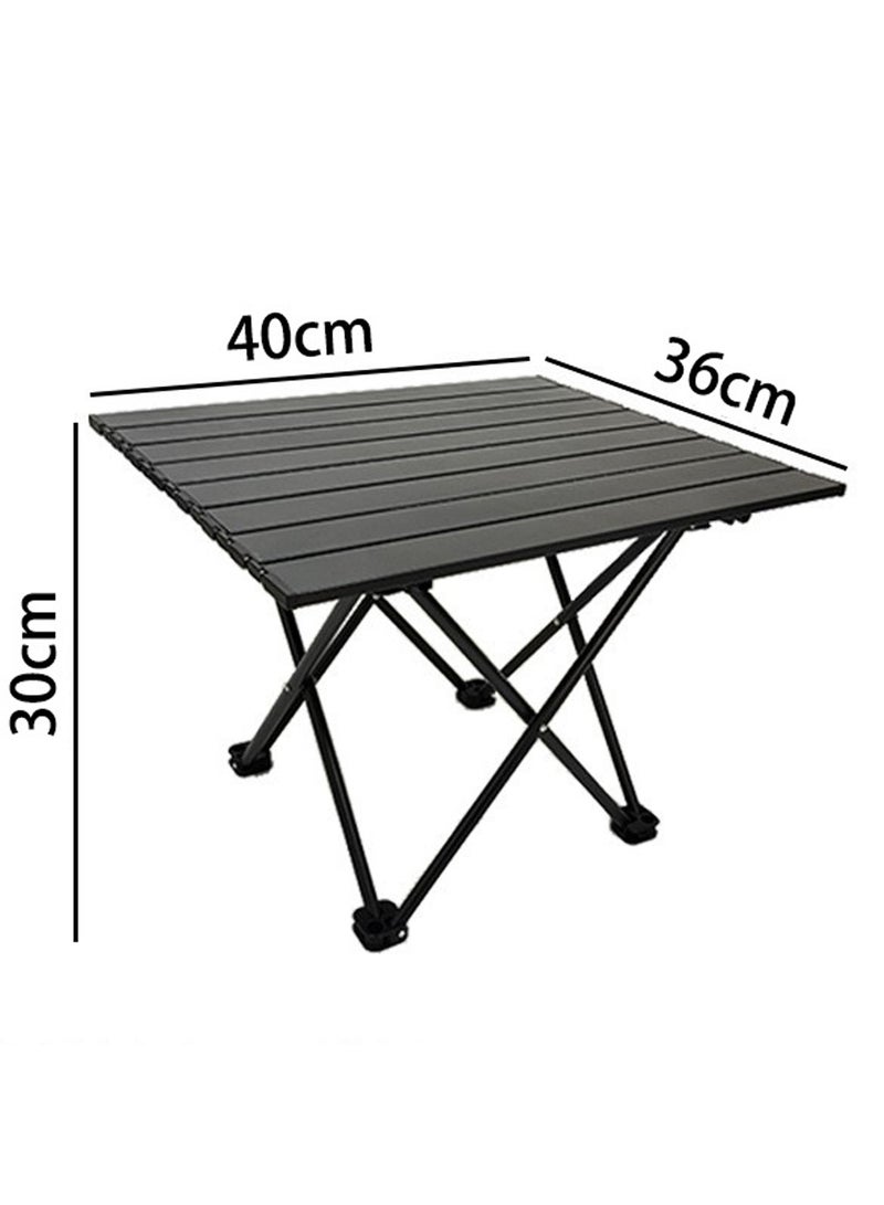 WEMART Folding Table,Camping Folding Table,Portable Aluminum Alloy Outdoor Folding Table Large Black with Storage Bag  53*50cm - Image 5