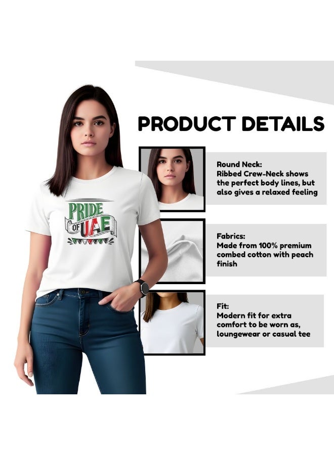 PRINTSHOP4ME UAE Women's Cotton T Shirt | Round Neck | Short Sleeve | Regular Fit | Casual Wear | Event Outfit | Outdoor Travel | Daily Use - Image 4