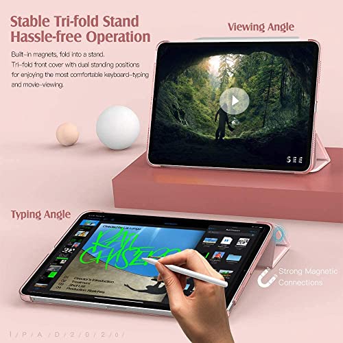 MOCA Smart Flip Case for iPad mini 7 2024 & iPad mini 6 2021 8.3 Inch, Slim Stand Protective Cover with Hard Back Shell, Auto Wake Sleep, Trifold Smart Case - Image 4