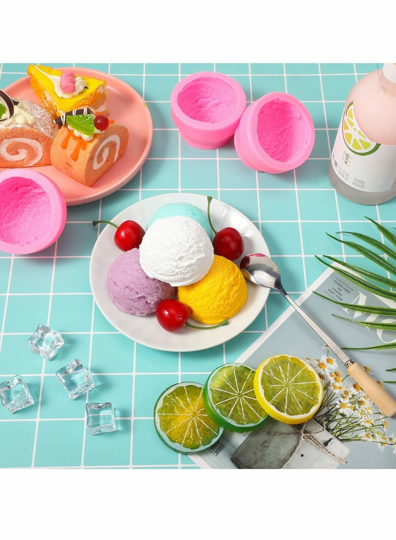 سيوسي قوالب على شكل كرة الآيس كريم ، قالب ثلاثي الأبعاد من السيليكون لخبز البسكويت والصابون والشمعة والطين للعلاج بالروائح ، وكعكة الزفاف والشوكولاتة والحلوى والديكور الموسيقي والمطبخ DIY (3 قطع) - Image 5