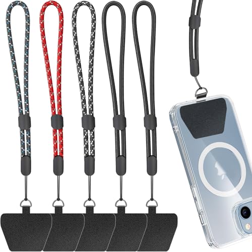 Limvory Cell Phone Lanyard, 5 Pack Adjustable Phone Wrist Strap with 5 Pack Tether Tab fit iPhone and Most Cell Phones - Image 1