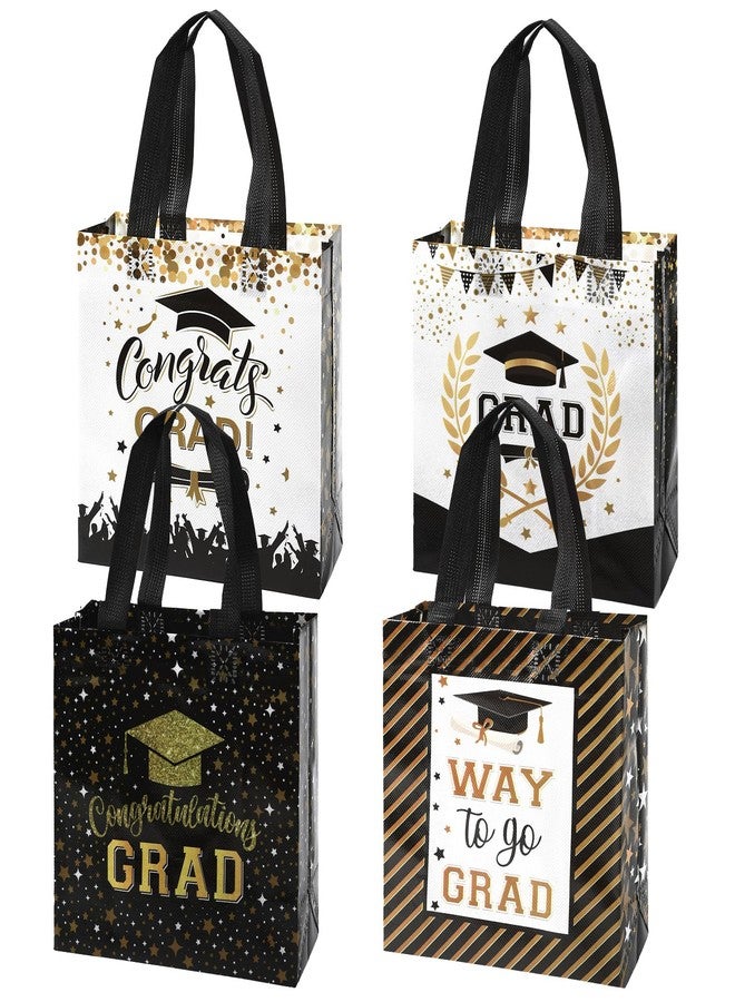 eowqeiur 8 Pack Graduation Gift Bags with Handles Non-woven Fabric Goodie Snack Candy Treat Tote Wrap Bags for Graduates Teachers Bulk Class of 2026 Grad Party Decorations Favors Supplies Baggies Stuffers - Image 1