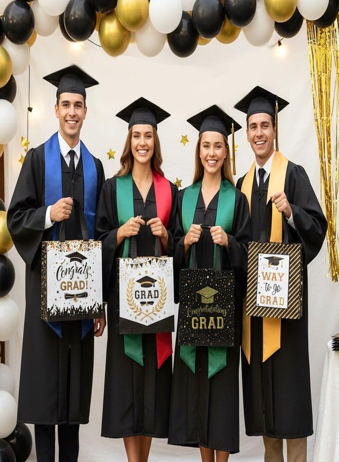 eowqeiur 8 Pack Graduation Gift Bags with Handles Non-woven Fabric Goodie Snack Candy Treat Tote Wrap Bags for Graduates Teachers Bulk Class of 2026 Grad Party Decorations Favors Supplies Baggies Stuffers - Image 5
