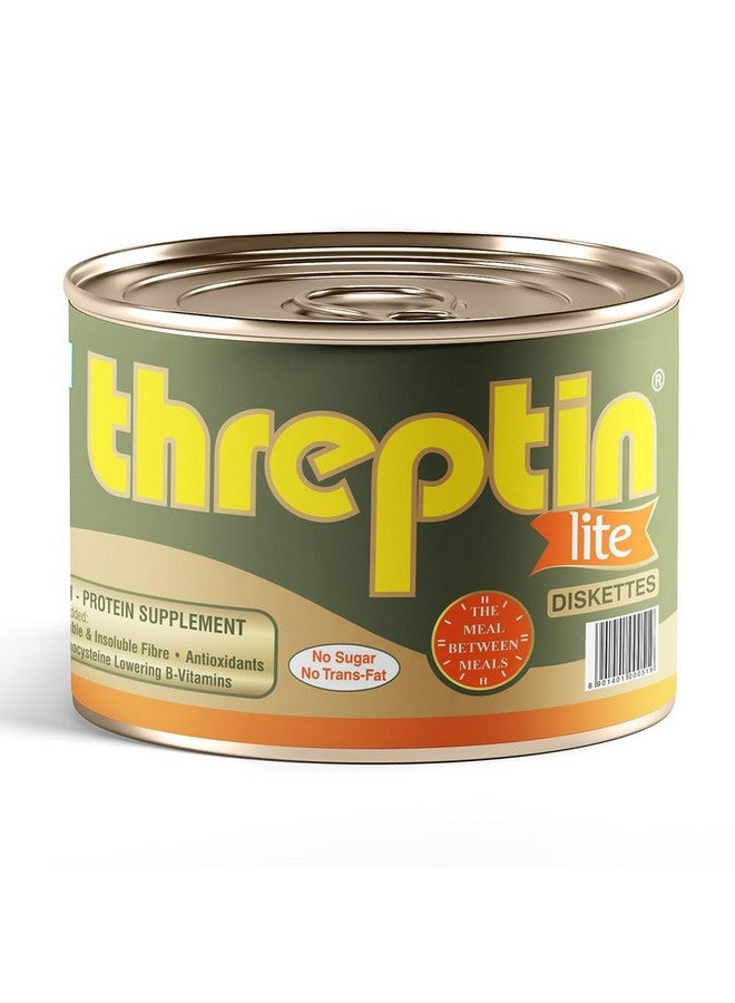 Threptin LITE- Sugarfree Protein Diskettes - 275g, Casein Protein Diskette with Fibers, Antioxidant, Vitamins and Minerals| For Kids, Men and Women|Delicious Vanilla Flavor|100% Veg - Image 1