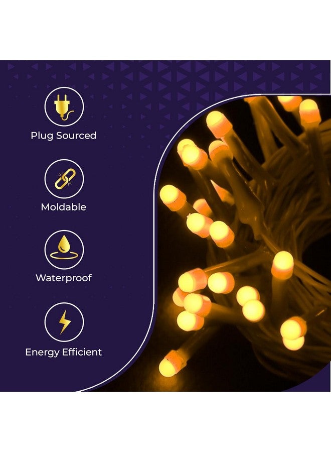 Lexton 40 LED Power Pixel Serial String/Fairy Light | Plug Sourced | Suitable for Home & Outdoor Decoration, Diwali, Christmas, Ramadan, Wedding, Party, Festival (Pack of 2, Warm White) - Image 4