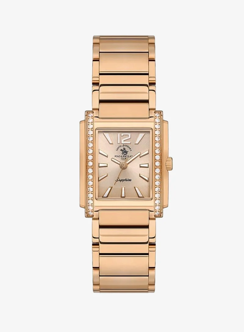 SANTA BARBARA POLO & RACQUET CLUB Santa Barbara Polo & Racquet Club - Luxury Women's Watch | Stainless Steel Band with Steel Case | Analog | Square Dial | Sapphire Glass | Japanese Quartz | Water Resistance 50 Meters