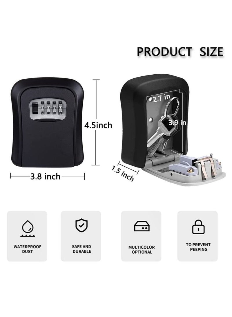 Generic - Key Lock Box Security Key Lock Box With Combination Code Spare Key Safe Lockbox For Hide a key Outdoor Wall Mount Key Lock Box For House Outside - Image 1