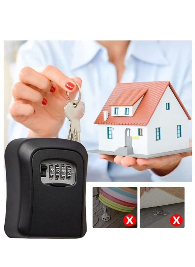 Generic - Key Lock Box Security Key Lock Box With Combination Code Spare Key Safe Lockbox For Hide a key Outdoor Wall Mount Key Lock Box For House Outside - Image 1