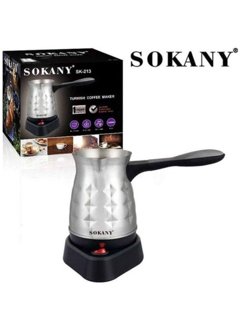 سوكاني ماكينة القهوة التركية سوكاني ستانلس ستيل (SK-213) 600 واط  - Image 1