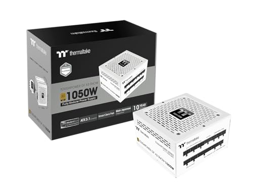 Thermaltake Toughpower GF A3 Snow Edition 1050W 80 Gold Full Modular SLICrossfire Ready ATX 31 Power Supply PCIE 51 600W 12V2x6 Connector Included PSTPD1050FNFAGUN 10 Year Warranty - Image 1