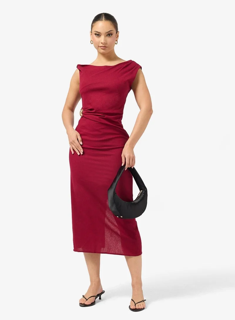 Ginger Assymetric Drop Shoulder Mermaid Dress