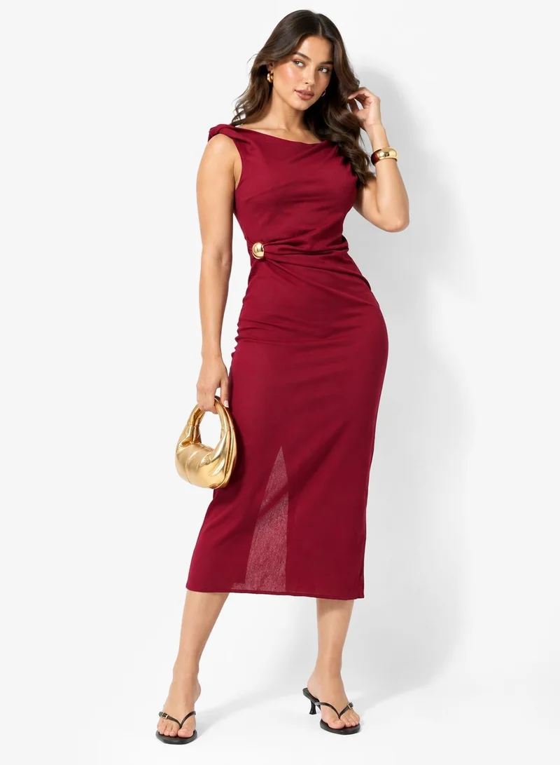 Ginger Assymetric Drop Shoulder Mermaid Dress