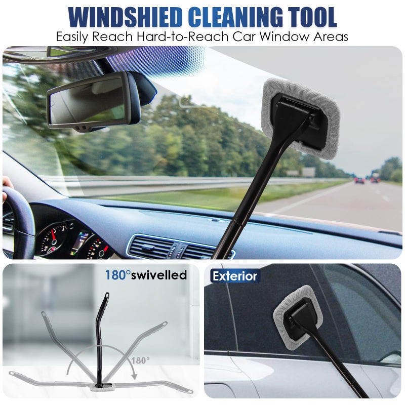 Viewsun 21Pcs Car Cleaning Kit with High Power Handheld Vacuum, Car Wash Mop with Long Handle, Bucket, Detailing Brush Set, Windshield Cleaner, Complete Interior Exterior Washing Supply for Men Women - Image 5