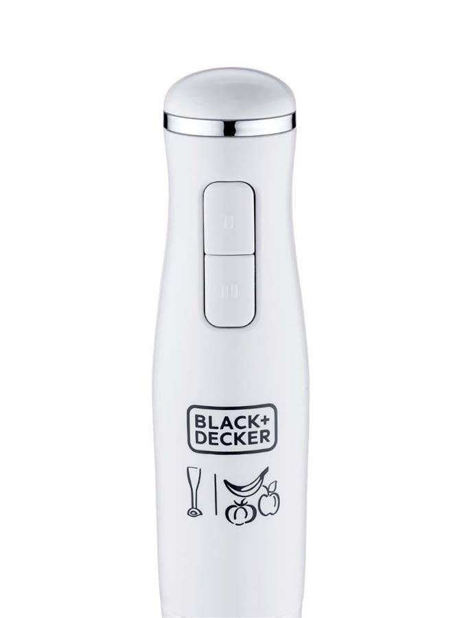 BLACK+DECKER Stick Hand Blender with Calibrated Beaker and Dual Variable Speed Control SB2500-B5 White - Image 4