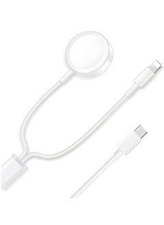 Y&D USB C Watch Charger, Magnetic Charging Cable, 4.9 ft/2m, 2 in 1 iPhone Charger for Apple Series SE/8/7/6/5/4/3/2/1 14/13/12/11 Pro/Pro Max/XS Max/XS/XR  - Image 1