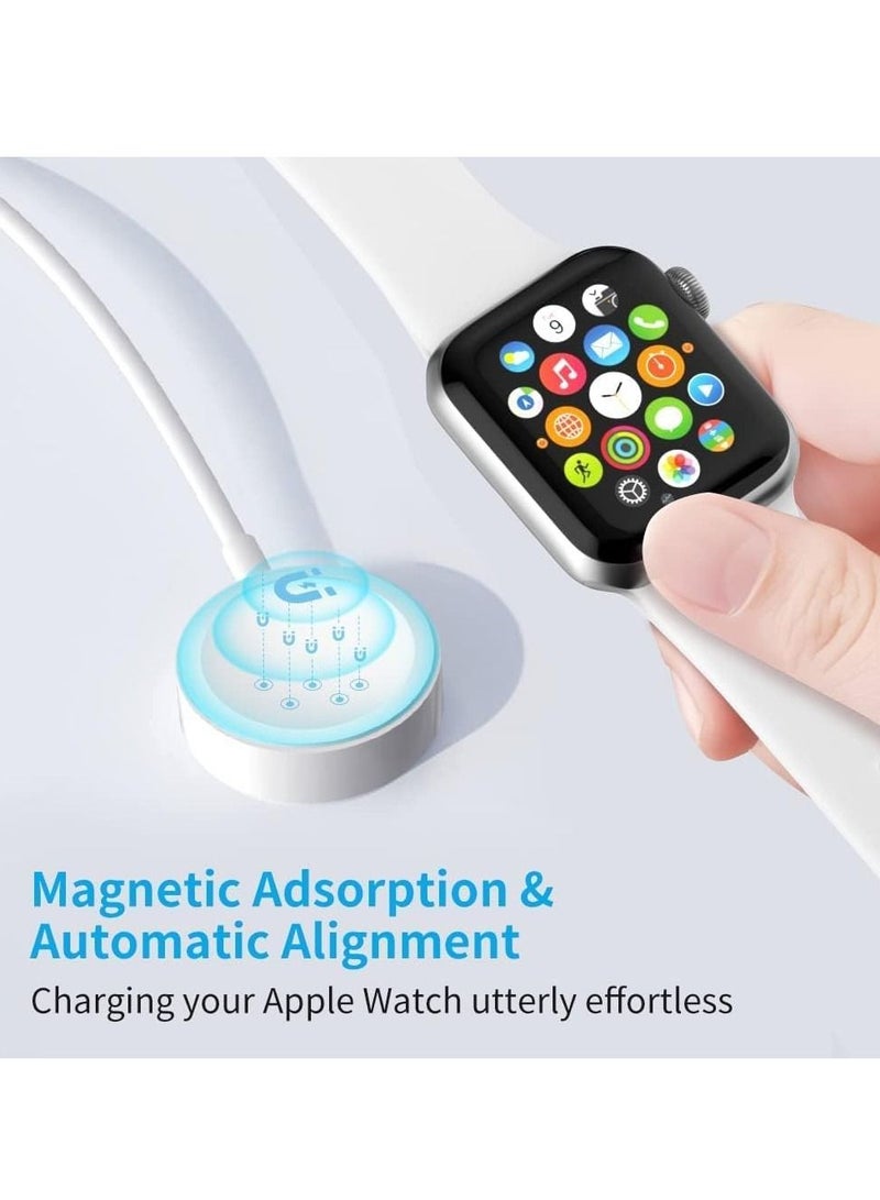 Y&D USB C Watch Charger, Magnetic Charging Cable, 4.9 ft/2m, 2 in 1 iPhone Charger for Apple Series SE/8/7/6/5/4/3/2/1 14/13/12/11 Pro/Pro Max/XS Max/XS/XR - Image 5