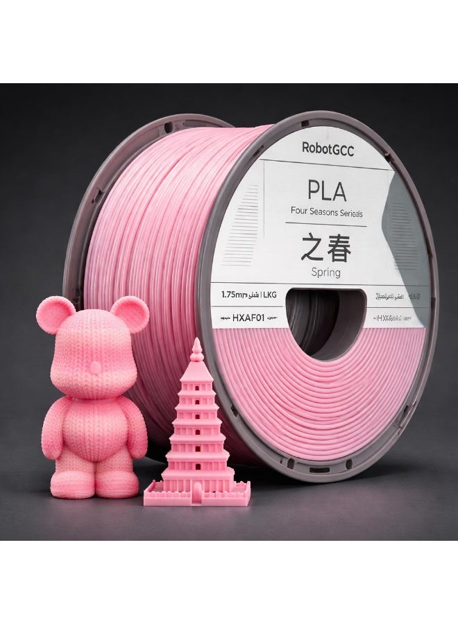 robotgcc PLA Four Seasons Spring 3D Printer Filament 1.75mm 3D Printing Material 1KG Spool Glossy Gradient Filament Smooth Surface Easy Print Low Warping Strong Layer Adhesion Precision Diameter Stable Extrusion FDM Compatible for Decorative Models Prototyping DIY Projects - Image 2