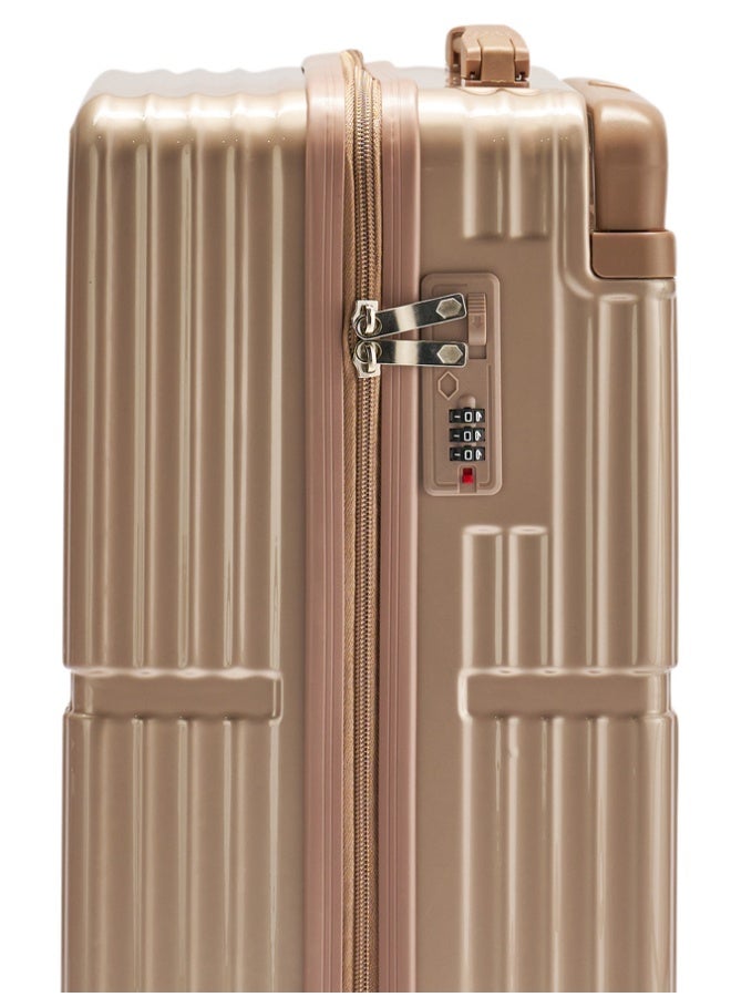 ليمرا شنطة سفر حديثة مصنوع من مادة بولي كربونات مخصصة لقمرة الطائرة مقاس 20 بوصة لون ذهبي - Image 4