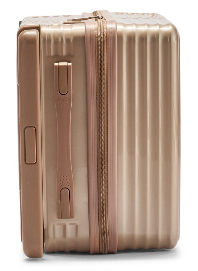 ليمرا شنطة سفر حديثة مصنوع من مادة بولي كربونات مخصصة لقمرة الطائرة مقاس 20 بوصة لون ذهبي - Image 5