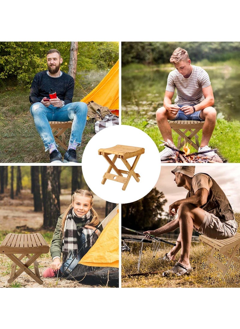 YIM-VIBEHAUS - Folding Stool for Shaving Shower Foot Rest, Home Portable Folding Shower Seat, Wood Stool Small Stool Chair Folding Chairs for Bathroom - Image 1