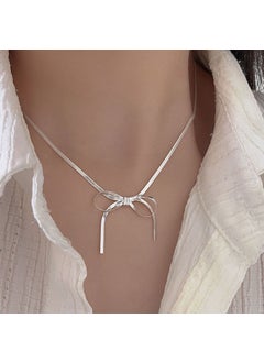 S925 Silver Blade Chain Butterfly Bracelet Bow necklace