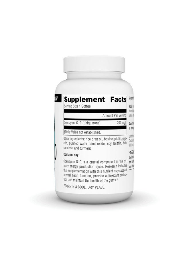 Source Naturals - Source Natural Coenzyme Q10, Antioxidant Support*, For Heart, Brain, Immunity, & Liver Support, 200 mg - 90 Softgels - Image 1