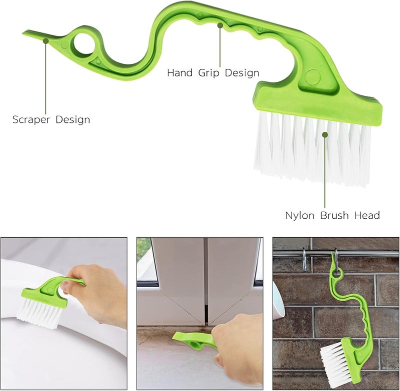 Machomby 8 Pcs Hand-held Groove Gap Cleaning Tools - Door Window Track Crevice Cleaning Brushes Blind Cleaner Duster, Window Magic Cleaning Brush for Shower Door, Car Vents, Air Conditioner, Keyboard, Shutter - Image 4