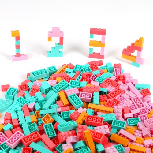 Reenwee Building Bricks 500 Pieces SetClassic Colors Building Blocks ToysCompatible with All Major BrandsBirthday Gift for Kids - Image 1