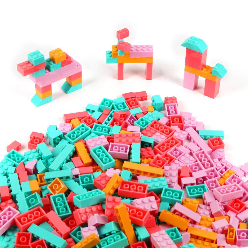 Reenwee Building Bricks 500 Pieces SetClassic Colors Building Blocks ToysCompatible with All Major BrandsBirthday Gift for Kids - Image 3
