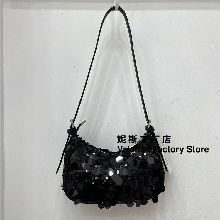 Nisi Personalized Fashionable Sequined Underarm Bag High-Grade Shiny Shoulder Messenger Bag For Women - Image 4