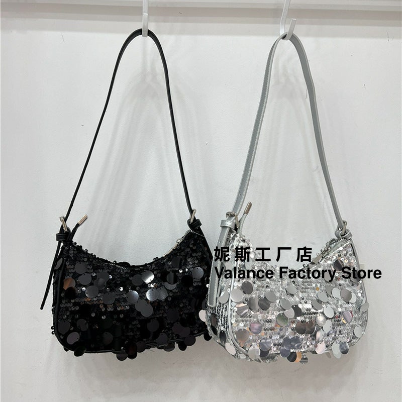 Nisi Personalized Fashionable Sequined Underarm Bag High-Grade Shiny Shoulder Messenger Bag For Women - Image 2