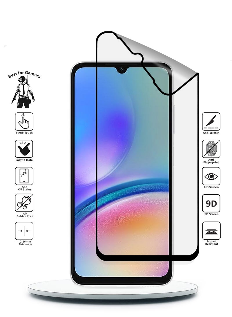 دبليو تيك سامسونج جالاكسي A05s / A05 4G 2023 نانو سيراميك كامل الغراء غطاء كامل واقي شاشة مرن غير لامع (MSCNMN) - شفاف / أسود - Image 2